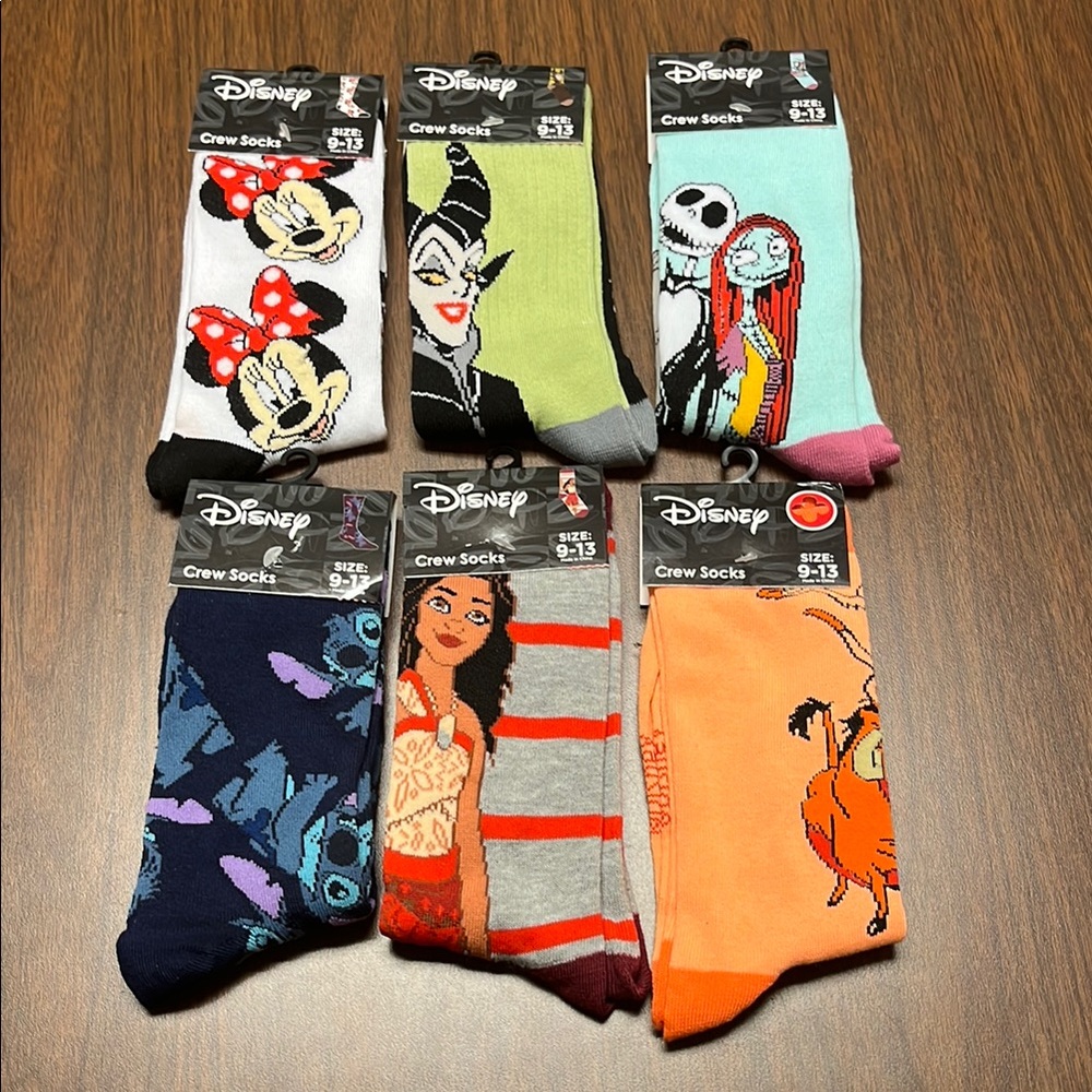 Disney Character Crew Socks Set - Multicolor